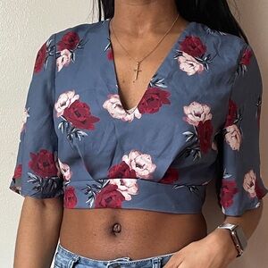 Charlotte Russe Floral Crop Top